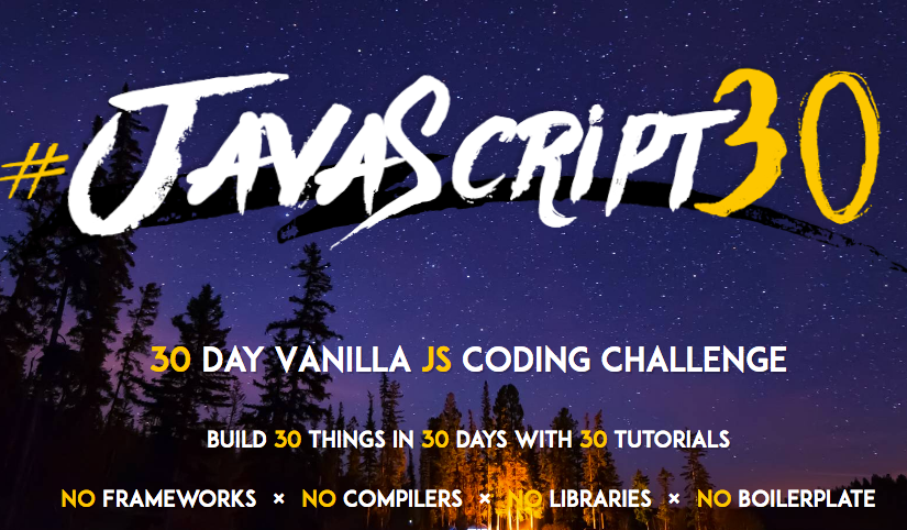 30-Day Vanilla JavaScript Challenge